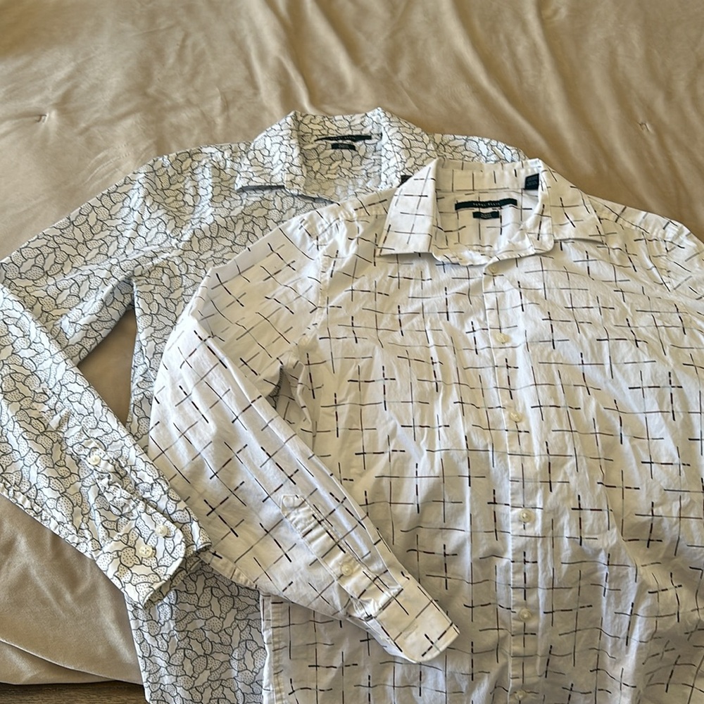 Perry Ellis slim fit medium dress button up long sleeve shirts
